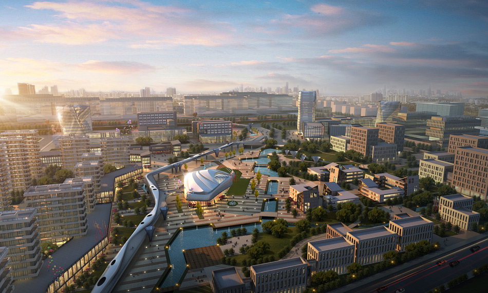 杭州未来科技城淘宝西溪园区周边概念城市设计